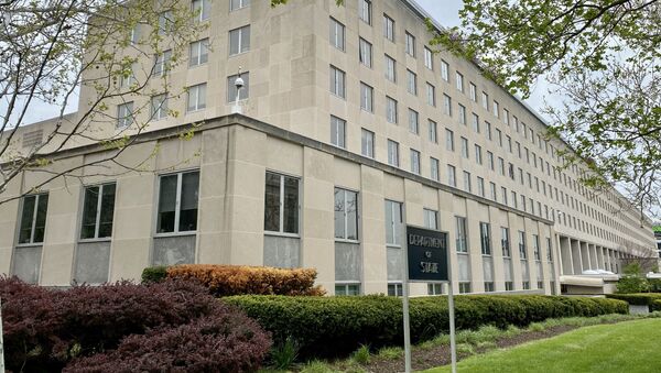 The Department of State building, is seen on April 20, 2020, in Washington, DC with very low activities amid the Coronavirus, COVID-19 pandemic.  - Sputnik International