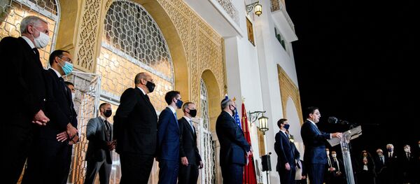 Moroccan Foreign Minister Nasser Bourita speaks during a visit by Israeli envoys to Rabat, Morocco, December 22, 2020. Picture taken December 22, 2020. Moroccan Foreign Minister Nasser Bourita speaks during a visit by Israeli envoys to Rabat, Morocco, December 22, 2020. Picture taken December 22, 2020. - Sputnik International