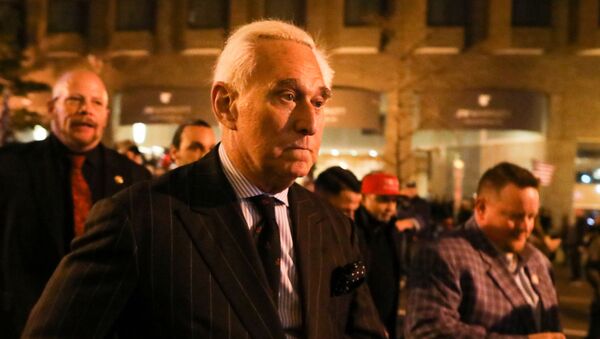 Roger Stone, a longtime friend and adviser of U.S. President Donald Trump, walks as supporters of Trump and members of the Proud Boys march the night before rallies to protest the US presidential election results, in Washington, DC, 11 December 2020 - Sputnik International