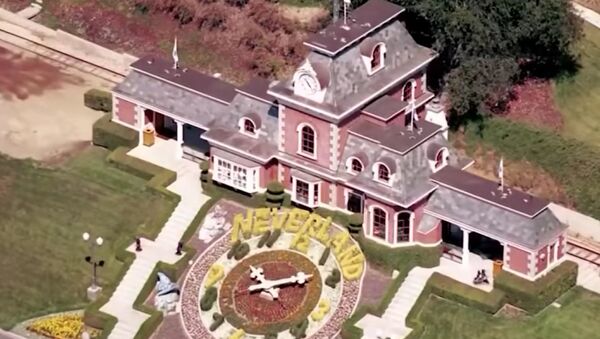 Screenshot image captures an aerial view of Michael Jackson's Neverland Ranch in Los Olivos, California. - Sputnik International