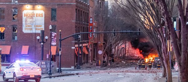 Debris litters the road near the site of an explosion in the area of Second and Commerce in Nashville, Tennessee, U.S. December 25, 2020. Debris litters the road near the site of an explosion in the area of Second and Commerce in Nashville, Tennessee, U.S. December 25, 2020. - Sputnik International