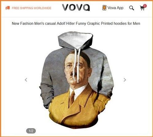 Online Market Removes 'Casual Adolf Hitler' Hoodie Following Complaint From Jewish Organisation Online Market Removes 'Casual Adolf Hitler' Hoodie Following Complaint From Jewish Organisation - Sputnik International
