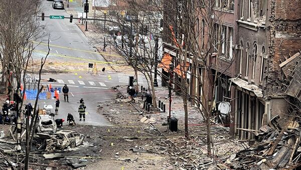 Blast site in Downtown Nashville - Sputnik International
