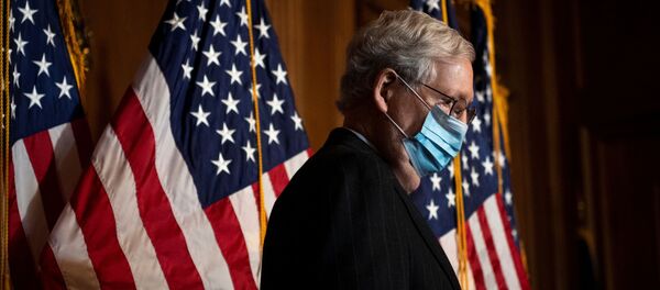 Senate Majority Leader Mitch McConnell (R-KY) conducts a news conference in the U.S. Capitol after the Senate Republican Policy luncheon in Washington, U.S., December 15, 2020. Senate Majority Leader Mitch McConnell (R-KY) conducts a news conference in the U.S. Capitol after the Senate Republican Policy luncheon in Washington, U.S., December 15, 2020. - Sputnik International