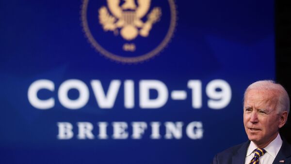 U.S. President-elect Joe Biden delivers remarks on the US response to the coronavirus disease (COVID-19) outbreak, at his transition headquarters in Wilmington, Delaware. - Sputnik International