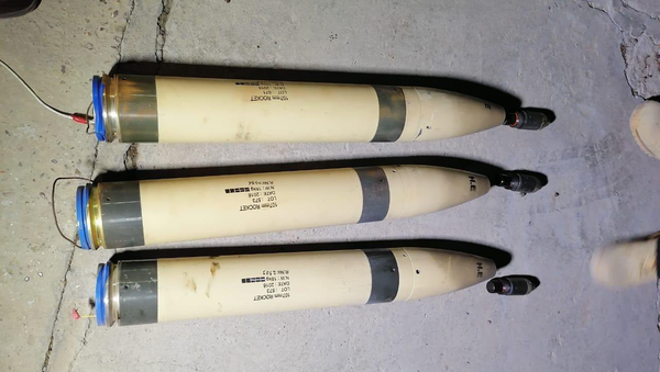 Photo of rocket artillery rounds posted by US President Donald Trump on Twitter. Trump alleges the photo is proof of Iranian involvement in the December rocket attack on the US Embassy compound in Baghdad, Iraq. - Sputnik International