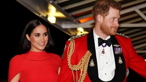 Britain's Prince Harry and his wife Meghan, arrive to attend the Mountbatten Festival of Music at the Royal Albert Hall in London, Britain March 7, 2020 - Sputnik International