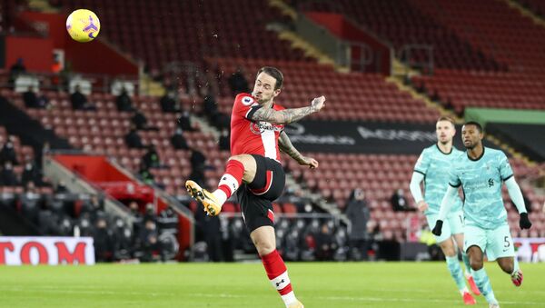 Southampton's Danny Ings scores his team's first goal during the English Premier League soccer match between Southampton and Liverpool at St Mary's Stadium, Southampton, England, Monday, Jan. 4, 2021 - Sputnik International