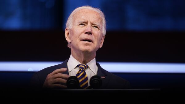 President-elect Joe Biden speaks at The Queen Theater, Tuesday, 29 December 2020, in Wilmington, Delaware. - Sputnik International