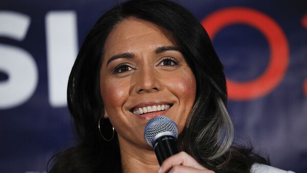 Democratic presidential candidate U.S. Representative Tulsi Gabbard (D-HI) holds a Town Hall meeting on Super Tuesday Primary night on March 3, 2020 in Detroit, Michigan. - Sputnik International