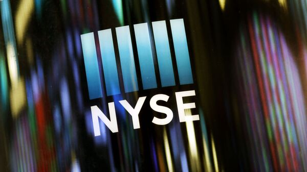FILE - In this May 13, 2019 file photo, the NYSE logo is displayed at the New York Stock Exchange. U.S. stocks edged higher in early trading on Wall Street Monday, June 17, following two weeks of gains. (AP Photo/Mark Lennihan, File) - Sputnik International