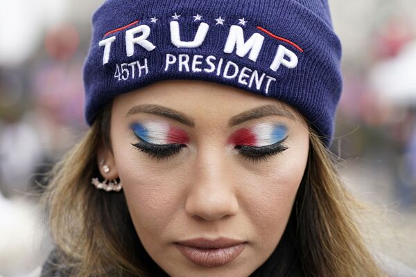 A Trump supporter at Freedom Plaza, 5 January, 2021, in Washington.   - Sputnik International