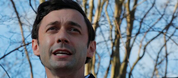 Democratic candidate for the U.S. Senate Jon Ossoff speaks to reporters outside the Georgia run-off election polling site at the Dunbar Neighborhood Center in Atlanta, Georgia, U.S., January 5, 2021. Democratic candidate for the U.S. Senate Jon Ossoff speaks to reporters outside the Georgia run-off election polling site at the Dunbar Neighborhood Center in Atlanta, Georgia, U.S., January 5, 2021. - Sputnik International