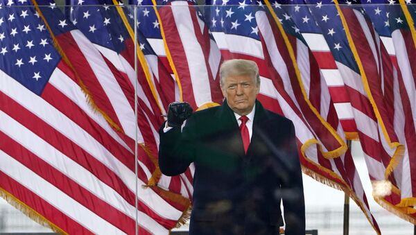 President Donald Trump arrives to speak at a rally Wednesday, Jan. 6, 2021, in Washington. (AP Photo/Jacquelyn Martin) - Sputnik International