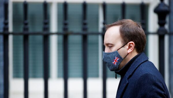 Britain's Health Secretary Matt Hancock arrives at Downing Street, in London, Britain, January 6, 2021. - Sputnik International