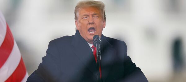 U.S. President Donald Trump speaks during a rally to contest the certification of the 2020 U.S. presidential election results by the U.S. Congress, in Washington, U.S, January 6, 2021. U.S. President Donald Trump speaks during a rally to contest the certification of the 2020 U.S. presidential election results by the U.S. Congress, in Washington, U.S, January 6, 2021. - Sputnik International