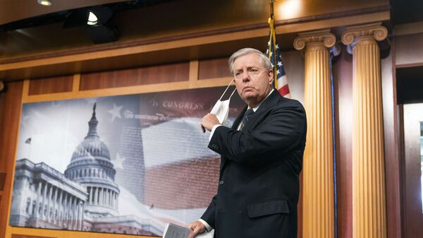 Sen. Lindsey Graham, R-S.C., speaks to reporters during a news conference at the Capitol, Thursday, Jan. 7, 2021, in Washington - Sputnik International