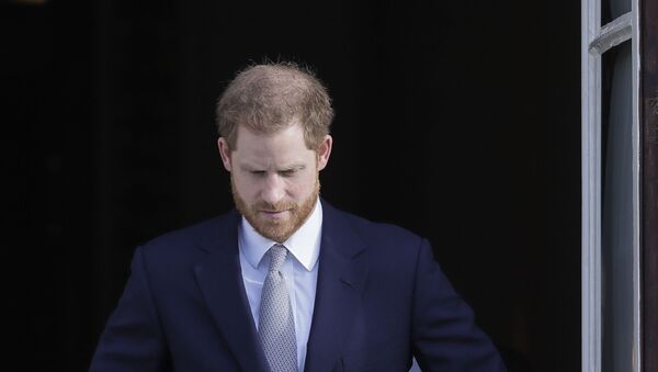 Britain's Prince Harry arrives at the gardens in Buckingham Palace in London, Thursday, 16 January 2020. - Sputnik International