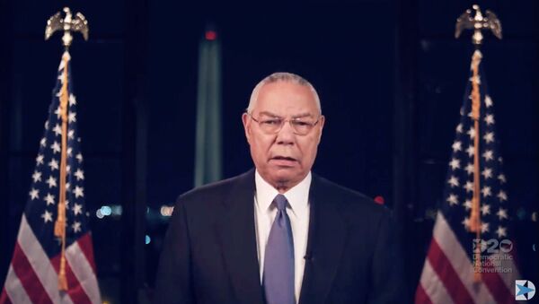This video grab made on August 18, 2020 from the online broadcast of the Democratic National Convention, being held virtually amid the novel coronavirus pandemic, shows Former Secretary of State Colin Powell speaking during the second day of the convention. - Sputnik International