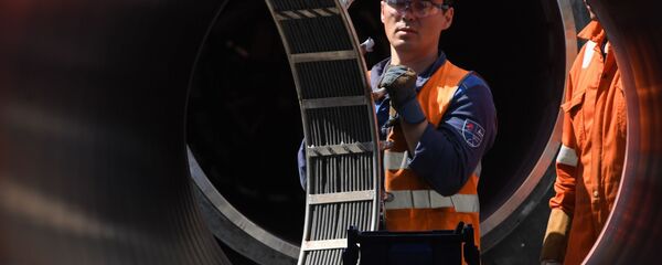 Employees work at the construction site of the Nord Stream 2 pipeline outside the town of Kingisepp, Leningrad Region, Russia Employees work at the construction site of the Nord Stream 2 pipeline outside the town of Kingisepp, Leningrad Region, Russia - Sputnik International