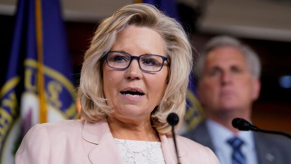 FILE PHOTO: House Republican Conference Chair Liz Cheney speaks at a news conference on Capitol Hill in Washington, U.S., May 8, 2019. - Sputnik International