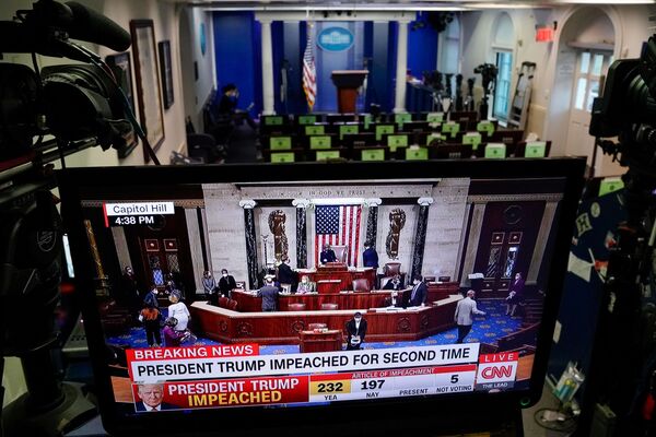 Trump Becomes First US President to Be Impeached Twice After US House Vote Trump Becomes First US President to Be Impeached Twice After US House Vote - Sputnik International