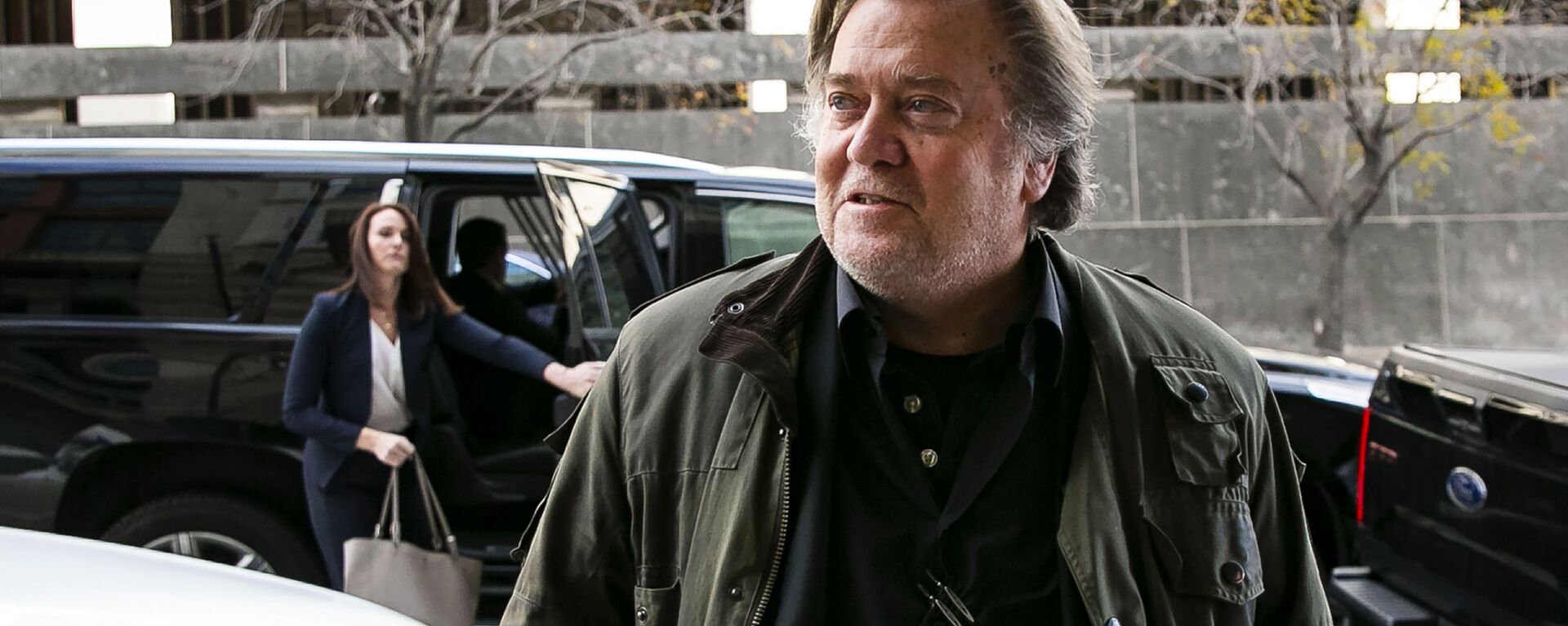 Former White House strategist Steve Bannon arrives to testify at the trial of Roger Stone, at federal court in Washington, Friday, Nov. 8, 2019.  - Sputnik International, 1920, 18.10.2021