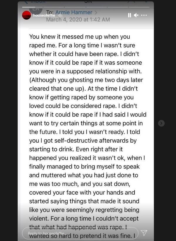 Armie Hammer’s Ex Claims He Wanted to 'Barbecue & Eat' Her, Would Lick Her Cuts Amid Cannibalism Row Armie Hammer’s Ex Claims He Wanted to 'Barbecue & Eat' Her, Would Lick Her Cuts Amid Cannibalism Row - Sputnik International