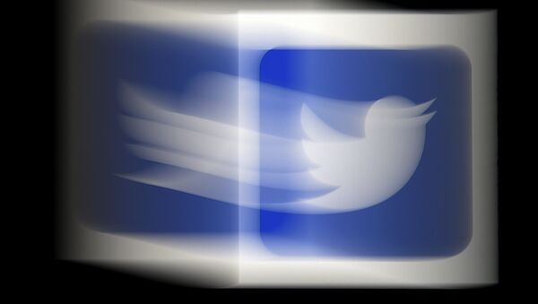 In this file photo taken on August 10, 2020 a photo illustration, a Twitter logo is displayed on a mobile phone in Arlington, Virginia - Sputnik International