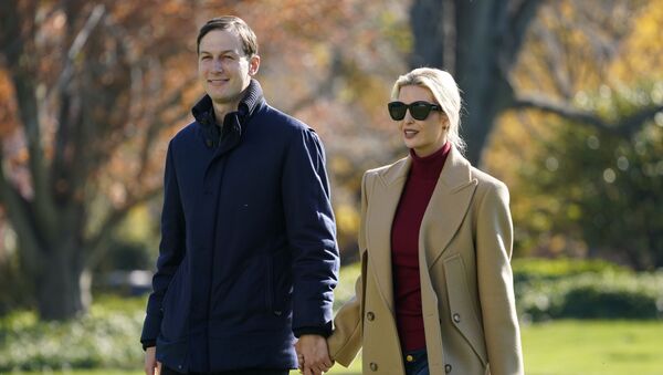 President Donald Trump's White House Senior Adviser Jared Kushner and Ivanka Trump, the daughter of President Trump, walk on the South Lawn of the White House in Washington, Sunday, Nov. 29, 2020, after stepping off Marine One after returning from Camp David - Sputnik International
