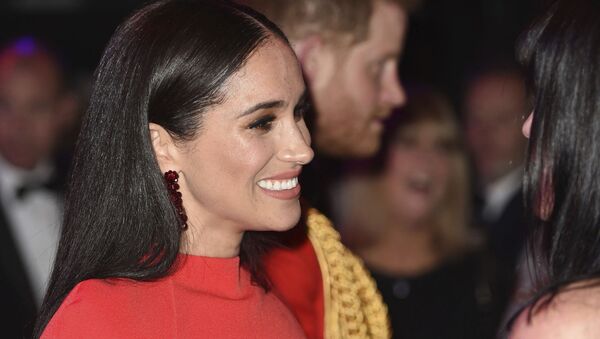 Britain's Prince Harry and Meghan, Duchess of Sussex, attend the Mountbatten Festival of Music at the Royal Albert Hall in London, Saturday, 7 March 2020. - Sputnik International
