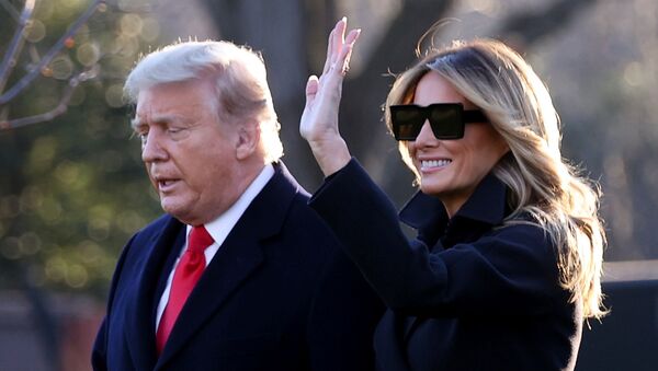 U.S. President Donald Trump and first lady Melania Trump depart for holiday travel to Florida from the White House in Washington, U.S. December 23, 2020 - Sputnik International
