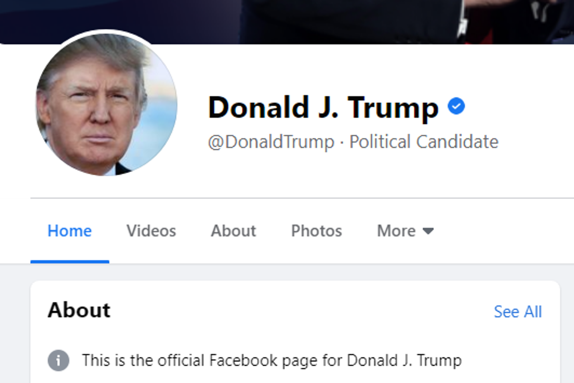 Facebook account of Donald J. Trump - Sputnik International, 1920, 03.03.2022