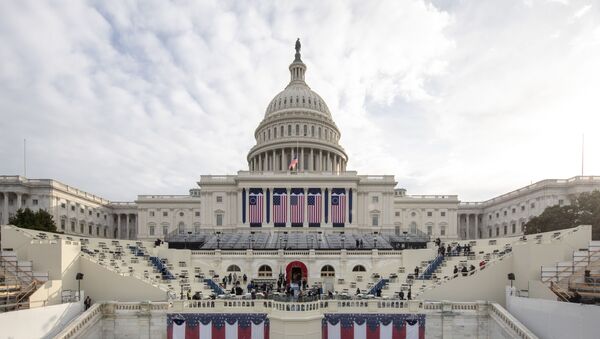 Preparations are made prior to a dress rehearsal ahead of the 59th Inaugural Ceremonies on the West Front at the U.S. Capitol on January 18, 2021 in Washington, DC - Sputnik International