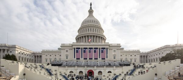 Preparations are made prior to a dress rehearsal ahead of the 59th Inaugural Ceremonies on the West Front at the U.S. Capitol on January 18, 2021 in Washington, DC Preparations are made prior to a dress rehearsal ahead of the 59th Inaugural Ceremonies on the West Front at the U.S. Capitol on January 18, 2021 in Washington, DC - Sputnik International