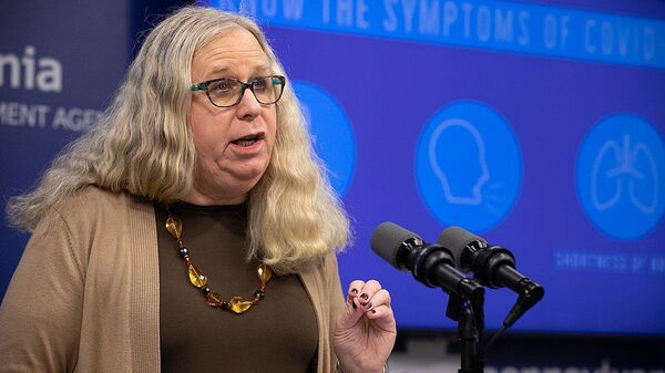 Pennsylvania Secretary of Health Dr. Rachel Levine speaking at a virtual press conference on March 20, 2020, about the state's response to the COVID-19 outbreak - Sputnik International