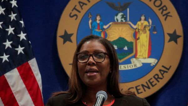 New York State Attorney General Letitia James speaks during a news conference regarding a lawsuit to dissolve the National Rifle Association, In New York, U.S., August 6, 2020. - Sputnik International
