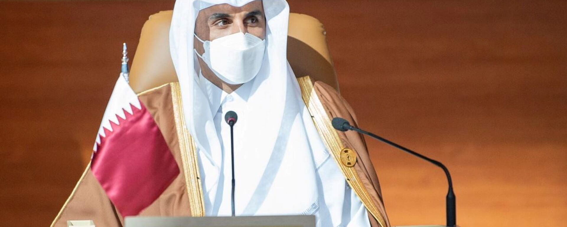 Qatar's Emir Sheikh Tamim bin Hamad al-Thani attends the Gulf Cooperation Council's (GCC) 41st Summit in Al-Ula, Saudi Arabia January 5, 2021 - Sputnik International, 1920, 21.01.2021