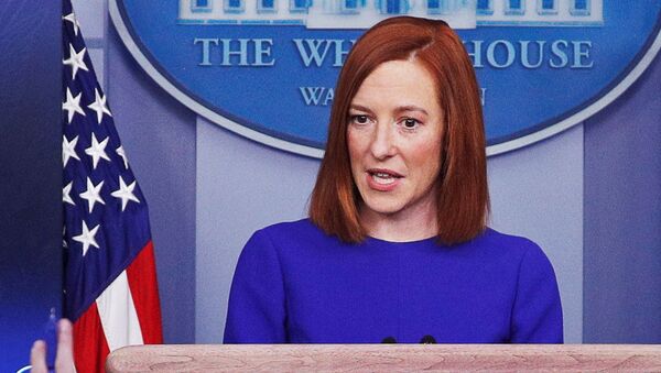 White House Press Secretary Jen Psaki takes questions from journalists in the James S Brady Press Briefing Room at the White House, after the inauguration of Joe Biden as the 46th President of the United States, U.S., January 20, 2021. - Sputnik International