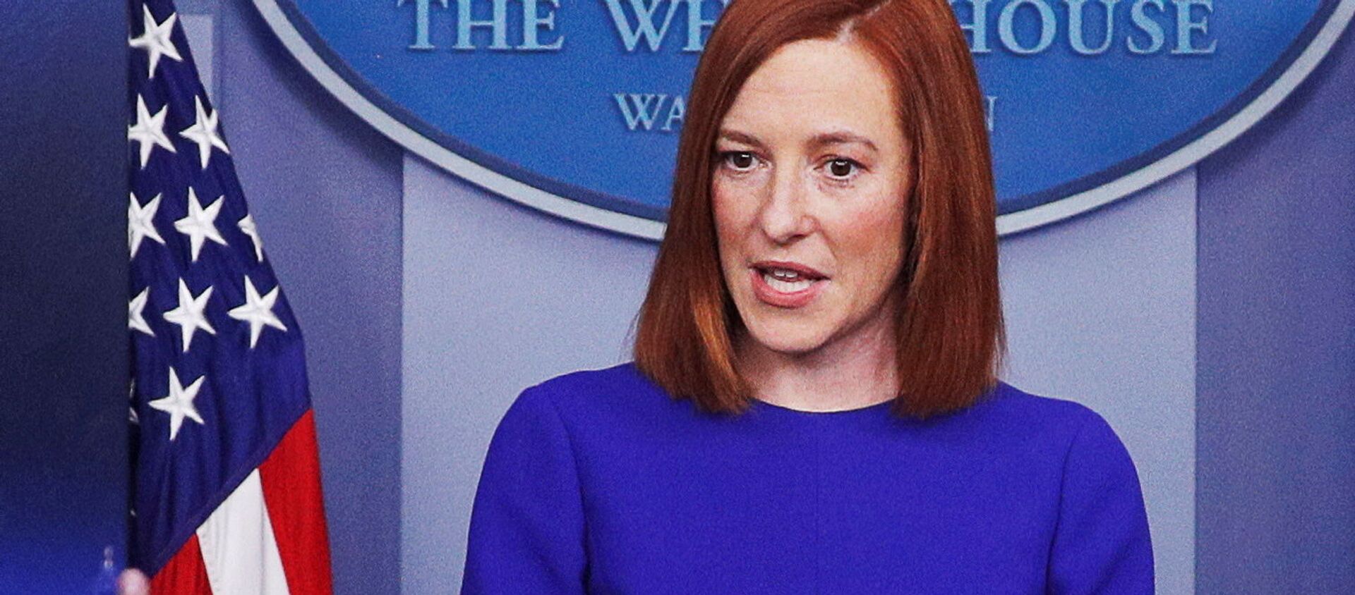 White House Press Secretary Jen Psaki takes questions from journalists in the James S Brady Press Briefing Room at the White House, after the inauguration of Joe Biden as the 46th President of the United States, U.S., January 20, 2021. - Sputnik International, 1920, 22.01.2021