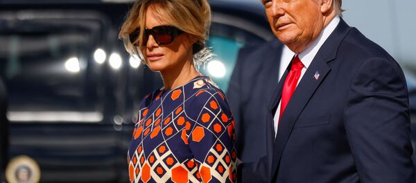 US President Donald Trump and first lady Melania Trump arrive at Palm Beach International Airport in West Palm Beach, Florida, 20 January 2021 - Sputnik International