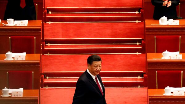 Chinese President Xi Jinping arrives for the opening session of the National People's Congress (NPC) at the Great Hall of the People in Beijing, China March 5, 2018. - Sputnik International