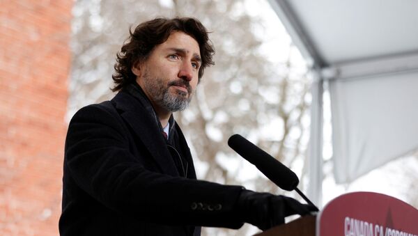Canada's Prime Minister Justin Trudeau attends a news conference at Rideau Cottage, as efforts continue to help slow the spread of the coronavirus disease (COVID-19), in Ottawa, Ontario, Canada January 22, 2021 - Sputnik International