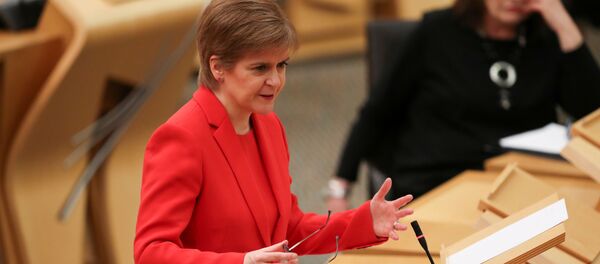 Scottish First Minister Nicola Sturgeon speaks at the Parliament in Edinburgh - Sputnik International