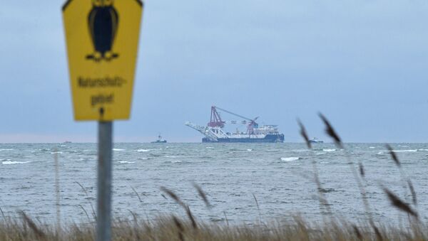 The Russian pipe-laying ship Fortuna is seen in the Mecklenburg Bay ahead of the resumption of Nord Stream 2 gas pipeline construction near Insel Poel, Germany January 14, 2021.  - Sputnik International