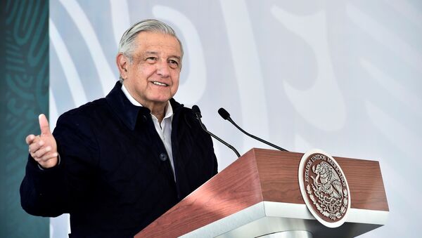 Mexico's President Andres Manuel Lopez Obrador attends the inauguration of an installation of the National Guard in San Luis Posoti, Mexico January 24, 2021. Manuel Lopez Obrador has tested positive for COVID-19, he said on Sunday, adding that his symptoms were light and that he was receiving medical treatment. - Sputnik International