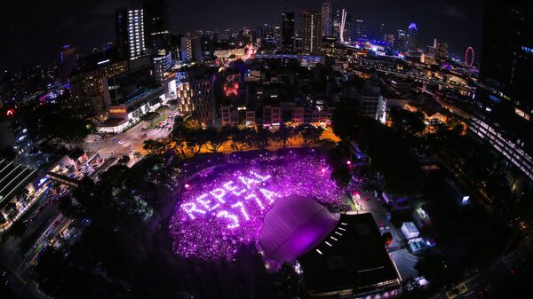 Singapore's Pink Dot Festival, an annual event hosted by the city's LGBTQ community, calls for the repeal of Section 377a of the penal code, which criminalizes gay sex - Sputnik International