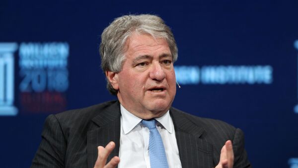 Leon Black, Chairman, CEO and Director, Apollo Global Management, LLC, speaks at the Milken Institute's 21st Global Conference in Beverly Hills, California, U.S. May 1, 2018 - Sputnik International