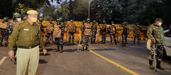 Security forces arrive at the site of the explosion near the Israeli Embassy in Delhi, India, on 29 January 2021. Security forces arrive at the site of the explosion near the Israeli Embassy in Delhi, India, on 29 January 2021. - Sputnik International