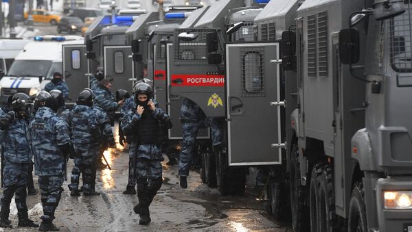 Riot police prepare for an unauthorised rally of Navalny supporters in Moscow, 31 January 2021 - Sputnik International